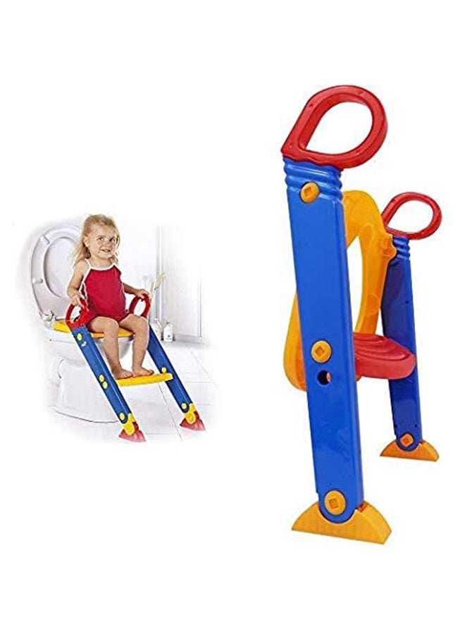 Children Toilet Ladder - A Foldable, Colorful Potty Training Seat (For 2 - 7 Years Old)