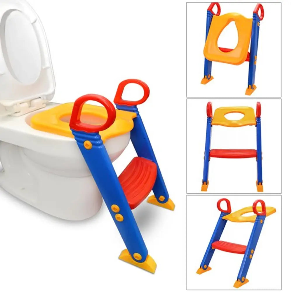 Children Toilet Ladder - A Foldable, Colorful Potty Training Seat (For 2 - 7 Years Old)