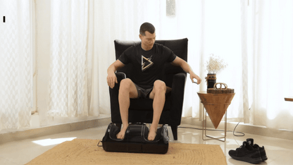 Foot & Leg Massager – Deep Tissue Finger Pressure Calf & Foot Massage Machine, Reflexology Therapy for Circulation & Pain Relief, Adjustable Speed & Heat