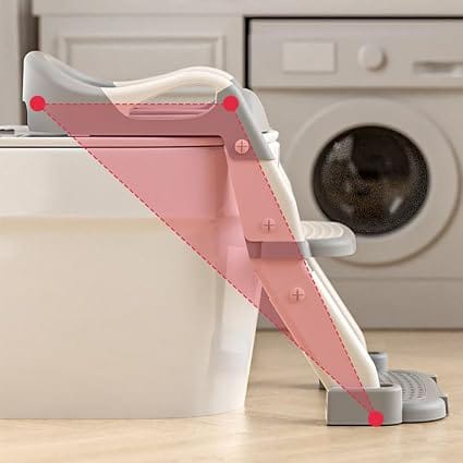 Toddler Trainer Seat 3-In-1, Multifunctional Child Toilet Seat, Foldable Step Stool for Kids, Portable Toilet, Training Potty, Foldable Step Stool