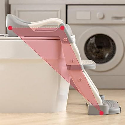 Toddler Trainer Seat 3-In-1, Multifunctional Child Toilet Seat, Foldable Step Stool for Kids, Portable Toilet, Training Potty, Foldable Step Stool