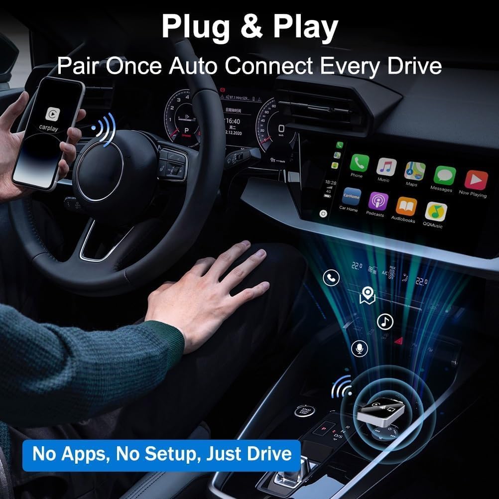 Wireless CarPlay Adapter 3-in-1 - IOS and Android