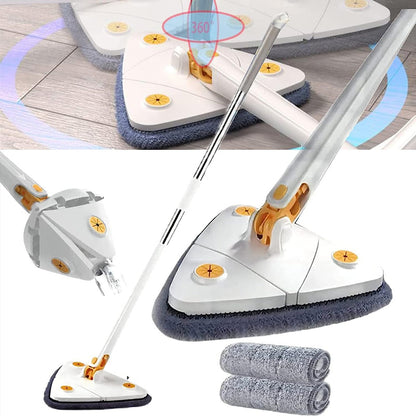 360 Rotating Adjustable Mop - Multipurpose Cleaning Rotatable Adjustable Cleaning Mop -Hands Free Water Washing Mop