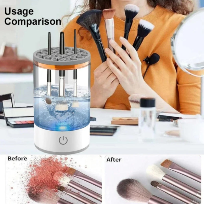 Automatic Multi Brush Cleaner - Portable Electric Cosmetic Makeup Brush