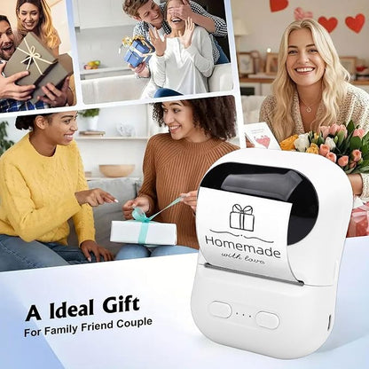 Portable Bluetooth Label Printer -Inkless Wireless Thermal Printer