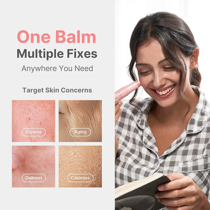 KAHI Wrinkle Bounce Multi Balm - DUO EDITION | All-in-One Hydrating Balm Eye Cream Make Up Base & Moisture Stick | Daily Moisturizer Stick with Salmon-derived sodium DNA 