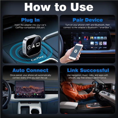 Wireless CarPlay Adapter 3-in-1 - IOS and Android