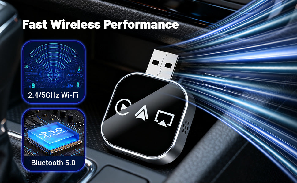 Wireless CarPlay Adapter 3-in-1 - IOS and Android