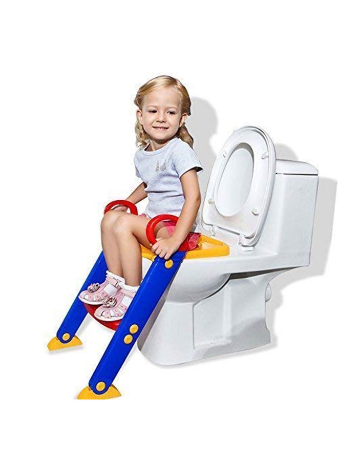 Children Toilet Ladder - A Foldable, Colorful Potty Training Seat (For 2 - 7 Years Old)