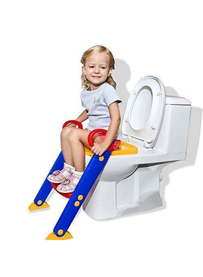 Children Toilet Ladder - A Foldable, Colorful Potty Training Seat (For 2 - 7 Years Old)