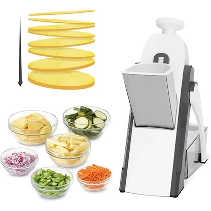 Manual Vegetable Cutter - 4-in-1 Cutting Functions