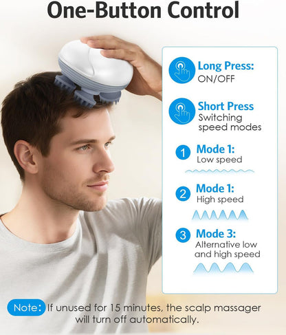 Smart Scalp Massager - Shoulder Neck Deep Tissue Head Scalp Massager - Model: OSK-701.