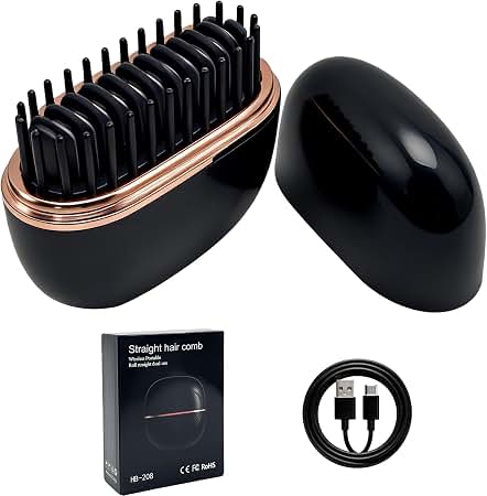 Mini Hair Straightening Comb Wireless Charging Portable Multifunctional Hair Care Not Hurt Hair Styling Comb Hair Straightener