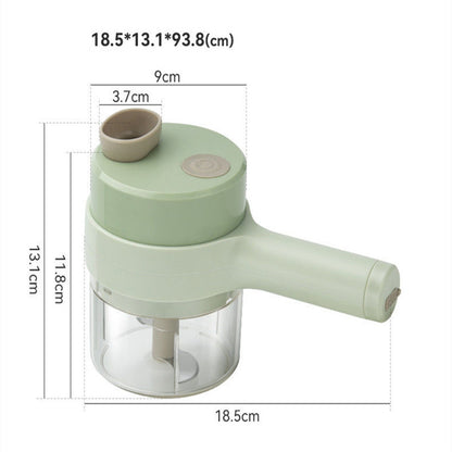Household Multifunctional Wireless Electric Vegetable Cutter - Garlic Masher