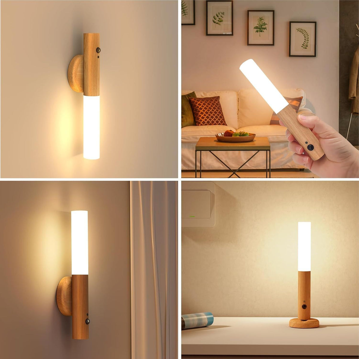 Motion Sensor Night Light - Rechargeable Induction Light Blub