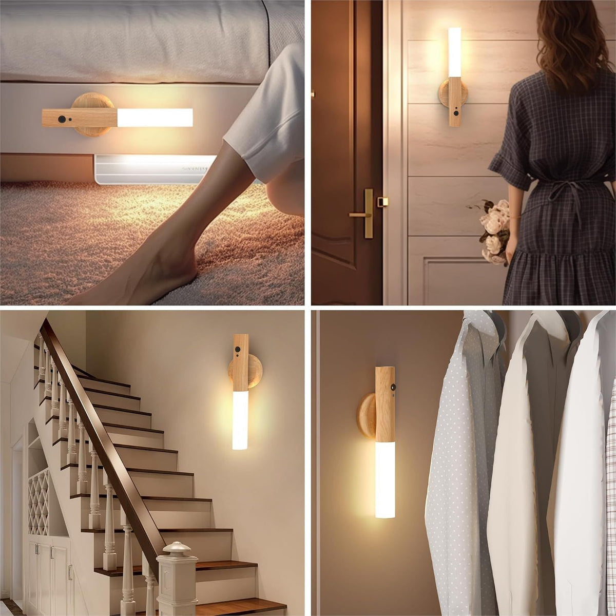 Motion Sensor Night Light - Rechargeable Induction Light Blub