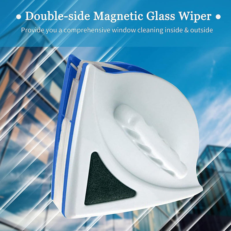 Doublefaced Glass Cleaner Magnetic - Wipe Glass Artifact Double-layer Strong Magnetic Glass Wiper Cleaning Tool