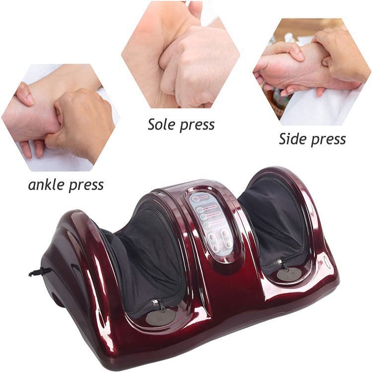 Foot & Leg Massager – Deep Tissue Finger Pressure Calf & Foot Massage Machine, Reflexology Therapy for Circulation & Pain Relief, Adjustable Speed & Heat