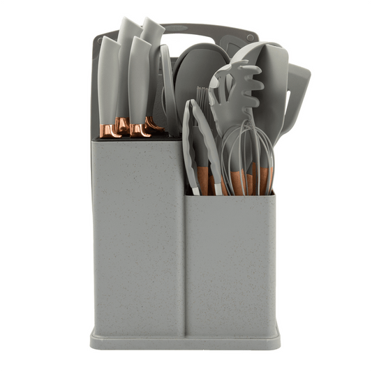 Kitchen Set -19PCS Kitchen Set – A complete utensil and knife toolkit with elegant design and everyday functionality