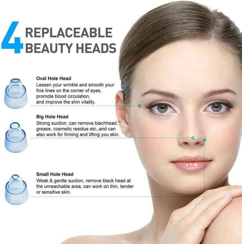 Pore Cleaning Device - 5-in-1 USB Rechargeable Blackhead Remover Vacuum