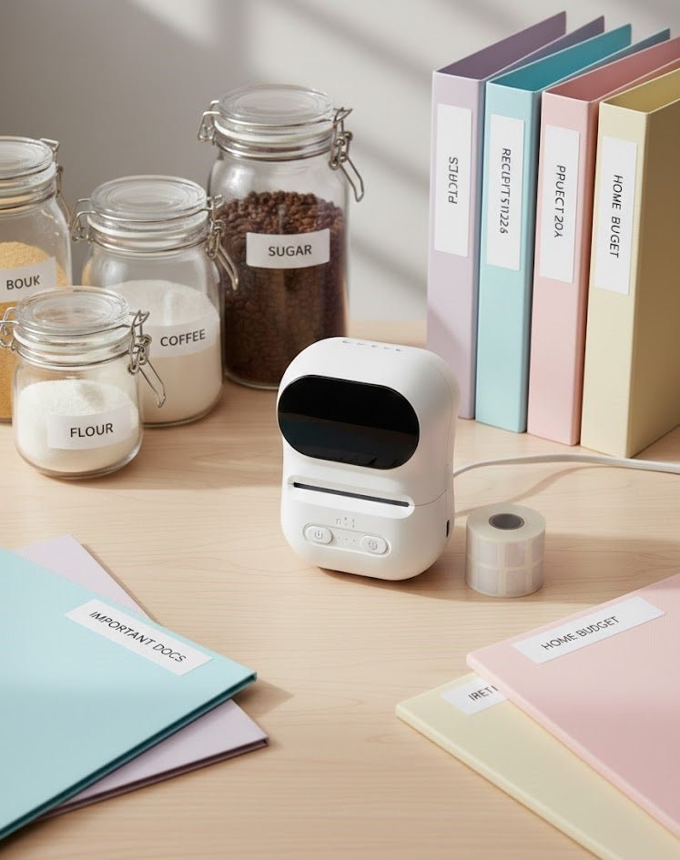 Portable Bluetooth Label Printer -Inkless Wireless Thermal Printer