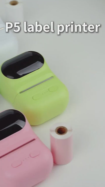 Portable Bluetooth Label Printer -Inkless Wireless Thermal Printer