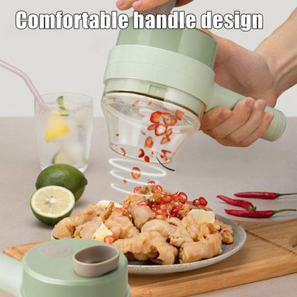Household Multifunctional Wireless Electric Vegetable Cutter - Garlic Masher